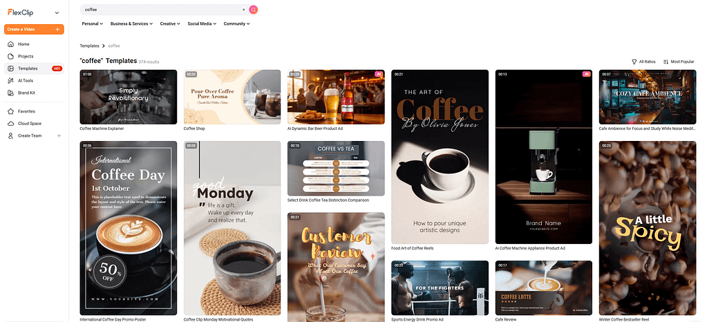 Example of a video created using FlexClip templates and AI tools.