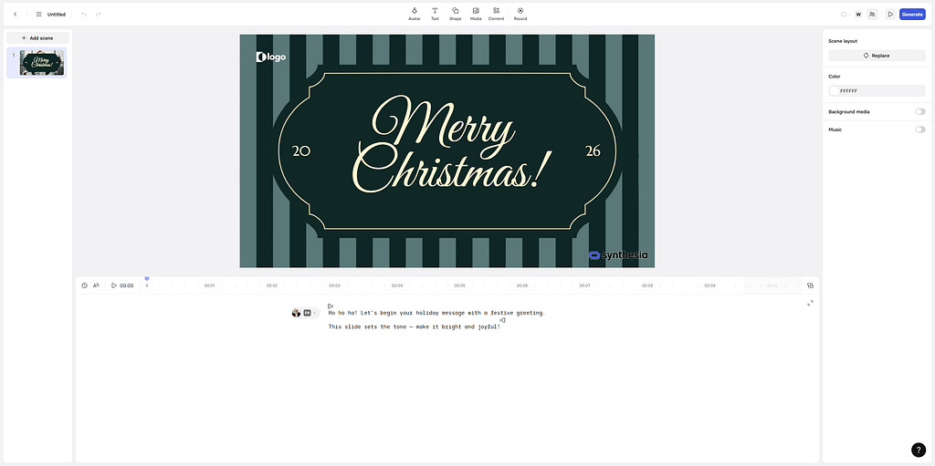 Synthesia – best for turning scripts into polished videos with AI avatars