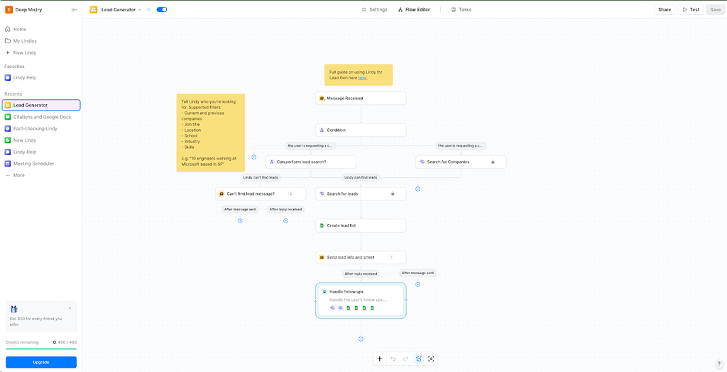 Lindy – best for automating complex workflows with custom AI agents