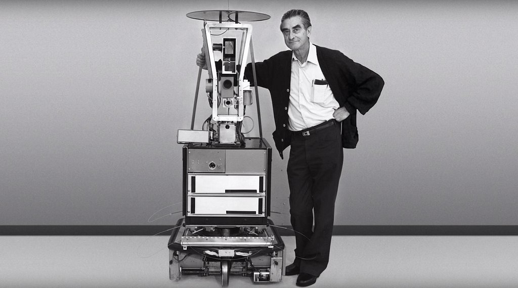 Shakey the Robot, early artificial intelligence robot from the 1960s.